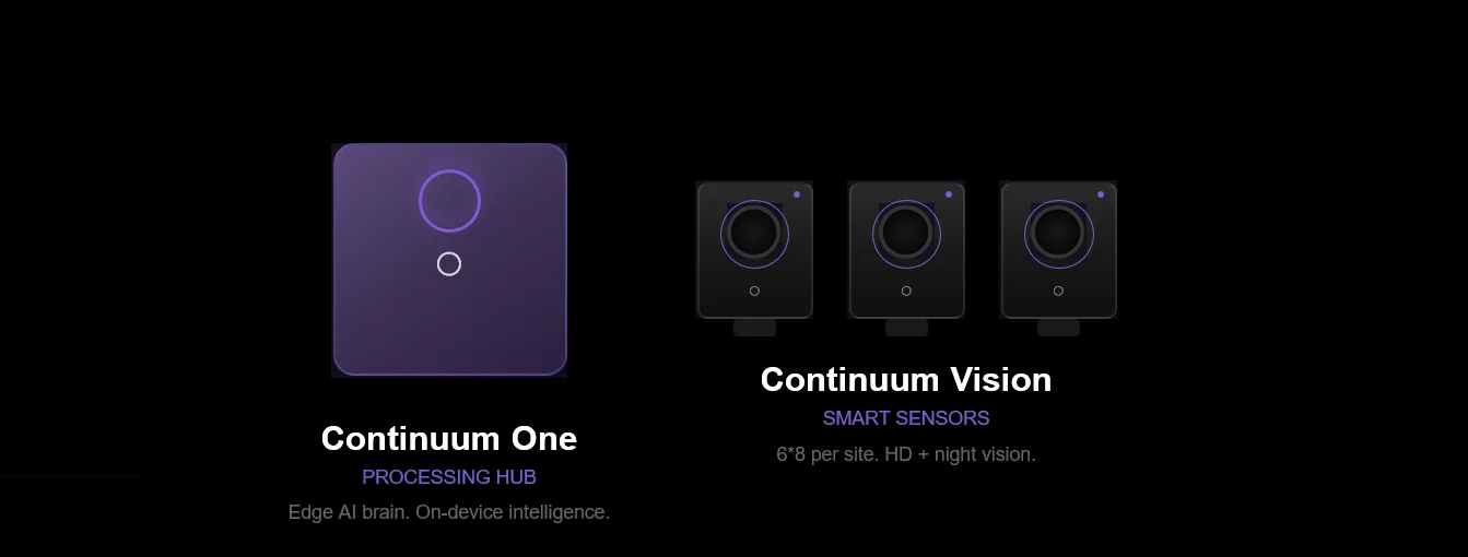 Continuum One processing hub and Continuum Vision smart sensors